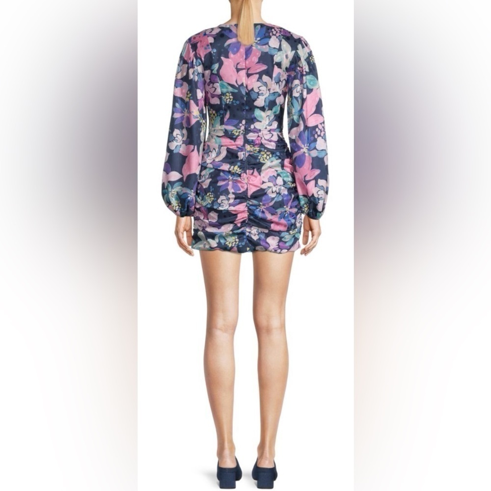 For Love & Lemons Wyatt Long-Sleeve Printed Mini Dress - Picture 10 of 17